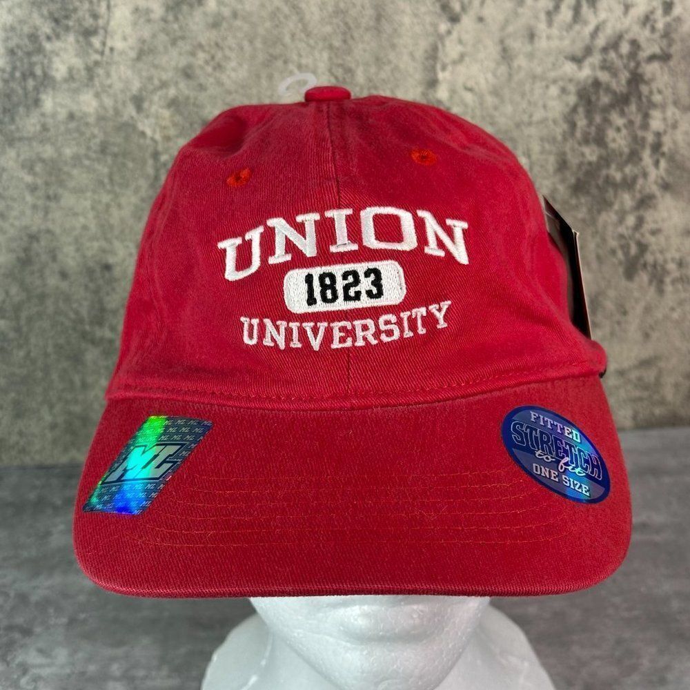 Union‎ Unversity Hat Os Stretch Fit Red ML Caps NWT
